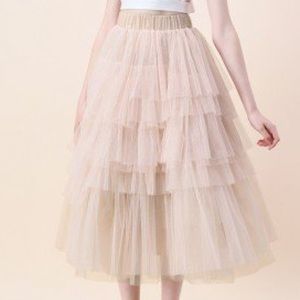 Chicwish pink Tulle skirt